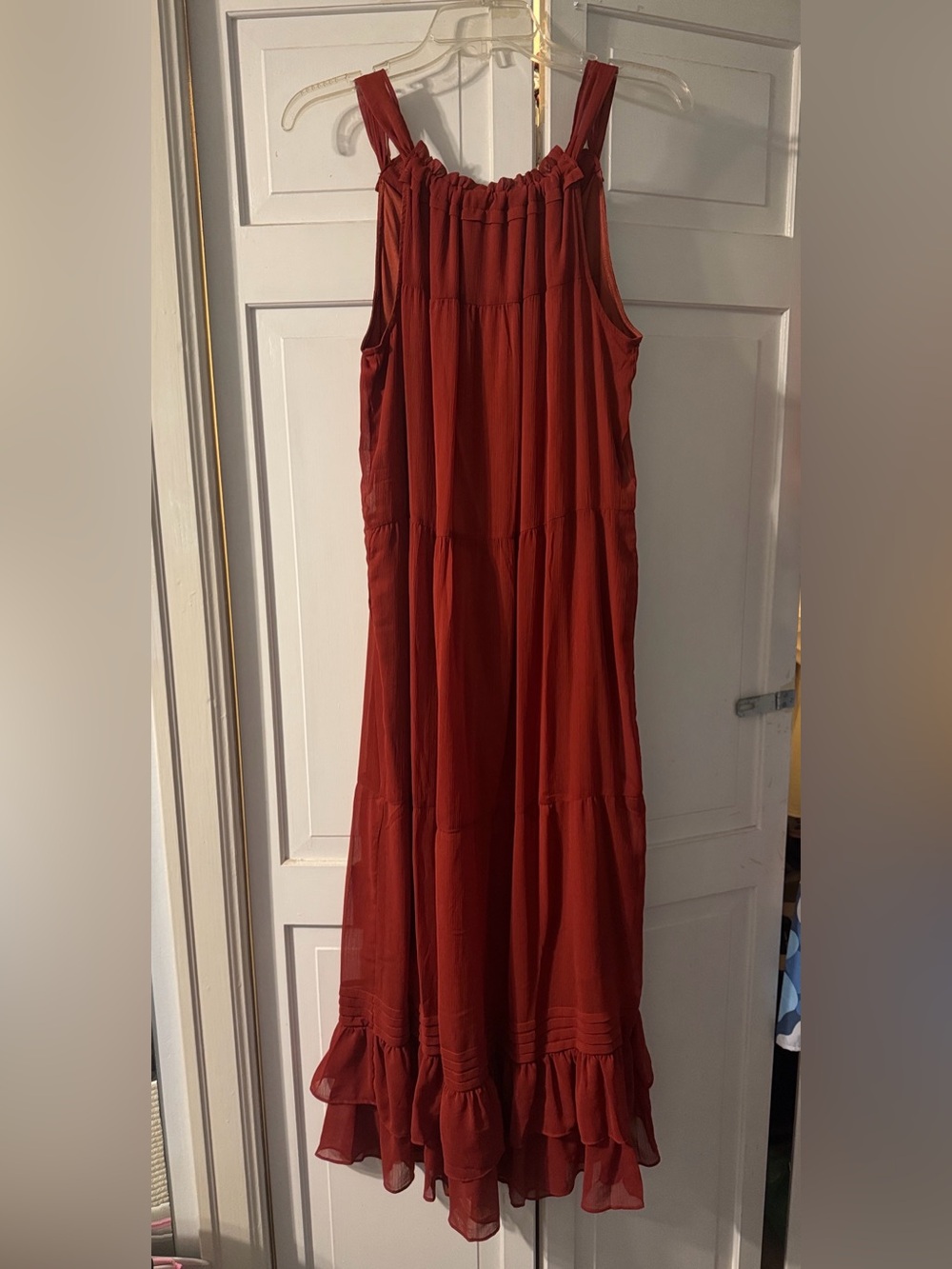 NWOT Women’s Rust Tiered Maxi Dress
